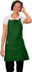 2-Patch Pocket Bib Apron Kelly Green with UNT Embroidered logo